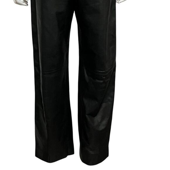 G. Gucci Vintage 70s High Rise Black Leather Pants Womenβs Size Large - Picture 13 of 16